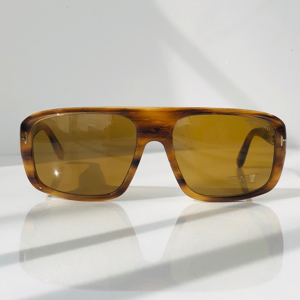 New TOM FORD Duke Square Light Havana Sunglasses - Picture 4 of 16